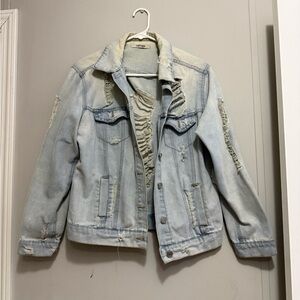 Refuge Light Blue Distressed Jean Jacket